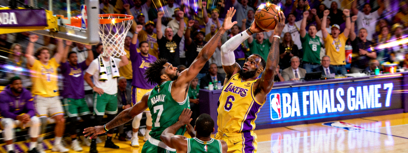NBA总决赛第七场精彩瞬间 - 湖人队与凯尔特人队激烈对抗